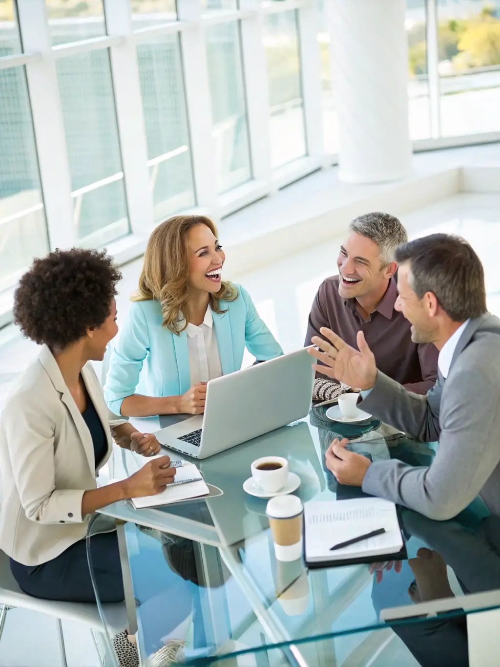 A team collaborating to streamline business processes, representing the collaborative approach to operational efficiency consulting.